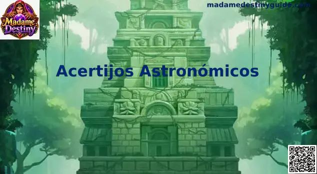 Acertijos Astronómicos en Madame Destiny con símbolos celestes y ambiente de misterio
